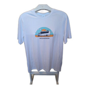 KOTN Van Wonder T-Shirt Soft Egyptian 100% Cotton White Short Sleeve Men's Large